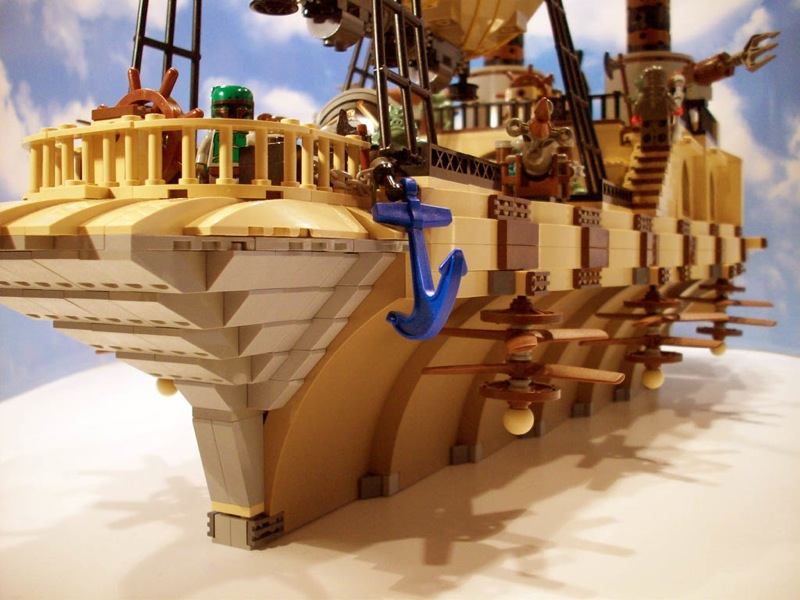Illustration for article titled Steampunk LEGO Jabba Barge, Slave I and Other Amazing Steam Wars Models
